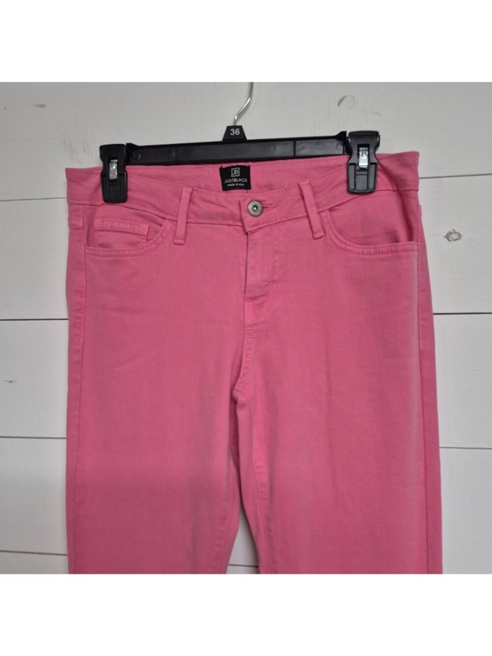 JustBlack Womens Skinny Pink Denim Jeans Mid-Rise Size 29 Made In USA - Picture 2 of 7